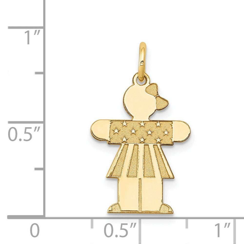 14K Yellow Gold Kid Charm Pendant