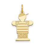 Load image into Gallery viewer, 14K Yellow Gold Kid Charm Pendant
