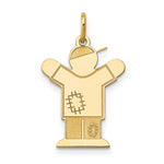 Load image into Gallery viewer, 14K Yellow Gold Kid Charm Pendant
