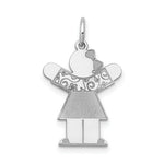 Load image into Gallery viewer, 14K White Gold Kid Charm Pendant
