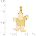 Load image into Gallery viewer, 14K Yellow Gold Solid Satin Engravable Boy Charm Pendant
