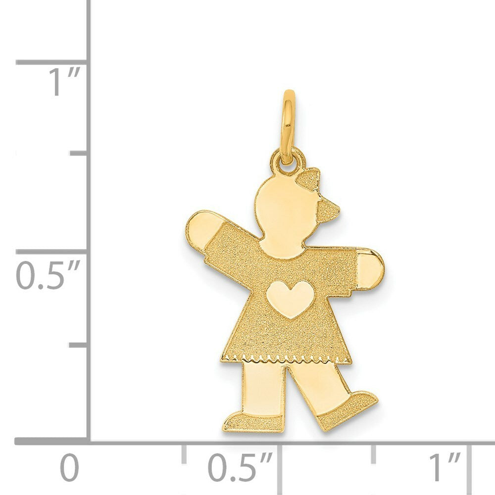 14K Yellow Gold Kid Charm Pendant