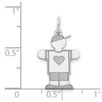 Load image into Gallery viewer, 14K White Gold Kid Charm Pendant
