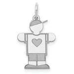 Load image into Gallery viewer, 14K White Gold Kid Charm Pendant
