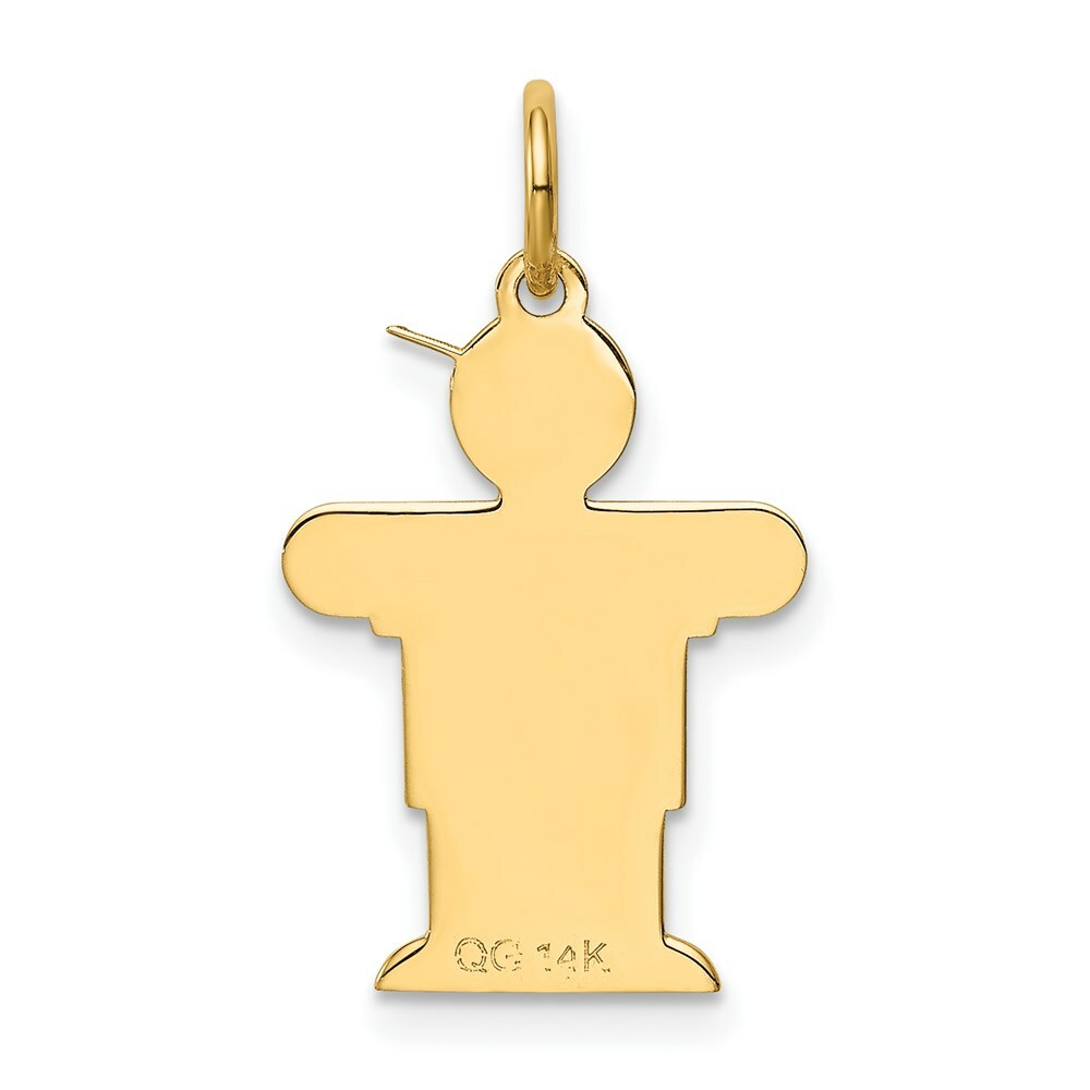 14K Yellow Gold Kid Charm Pendant