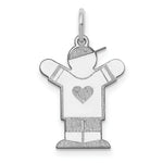 Load image into Gallery viewer, 14K White Gold Kid Charm Pendant
