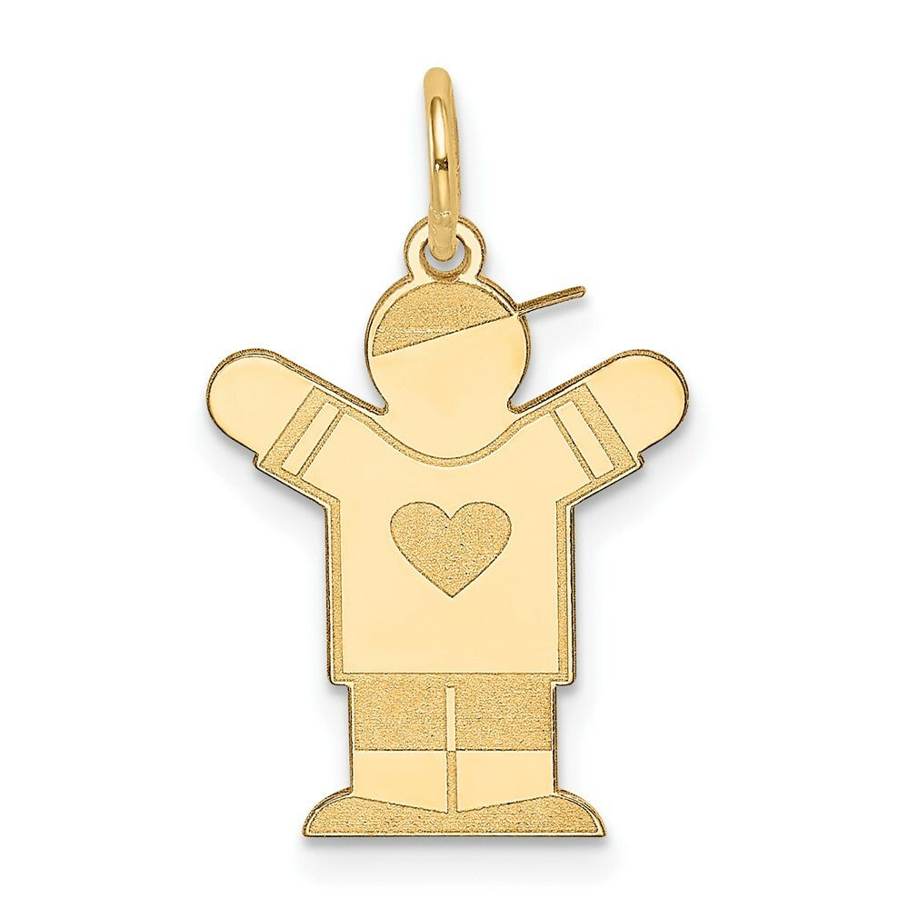 14K Yellow Gold Kid Charm Pendant