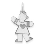 Load image into Gallery viewer, 14K White Gold Kid Charm Pendant
