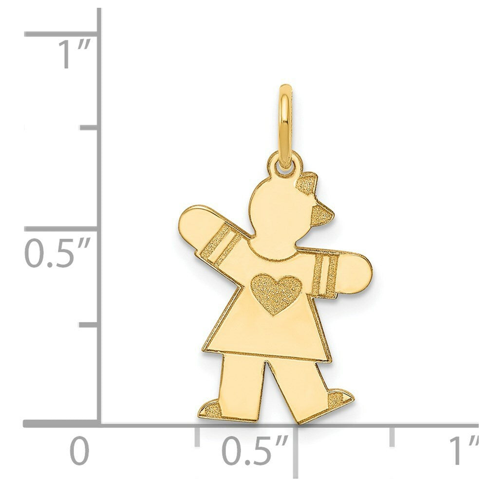 14K Yellow Gold Kid Charm Pendant