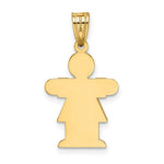 Load image into Gallery viewer, 14K Yellow Gold Girl Engravable Charm Pendant 15mm width
