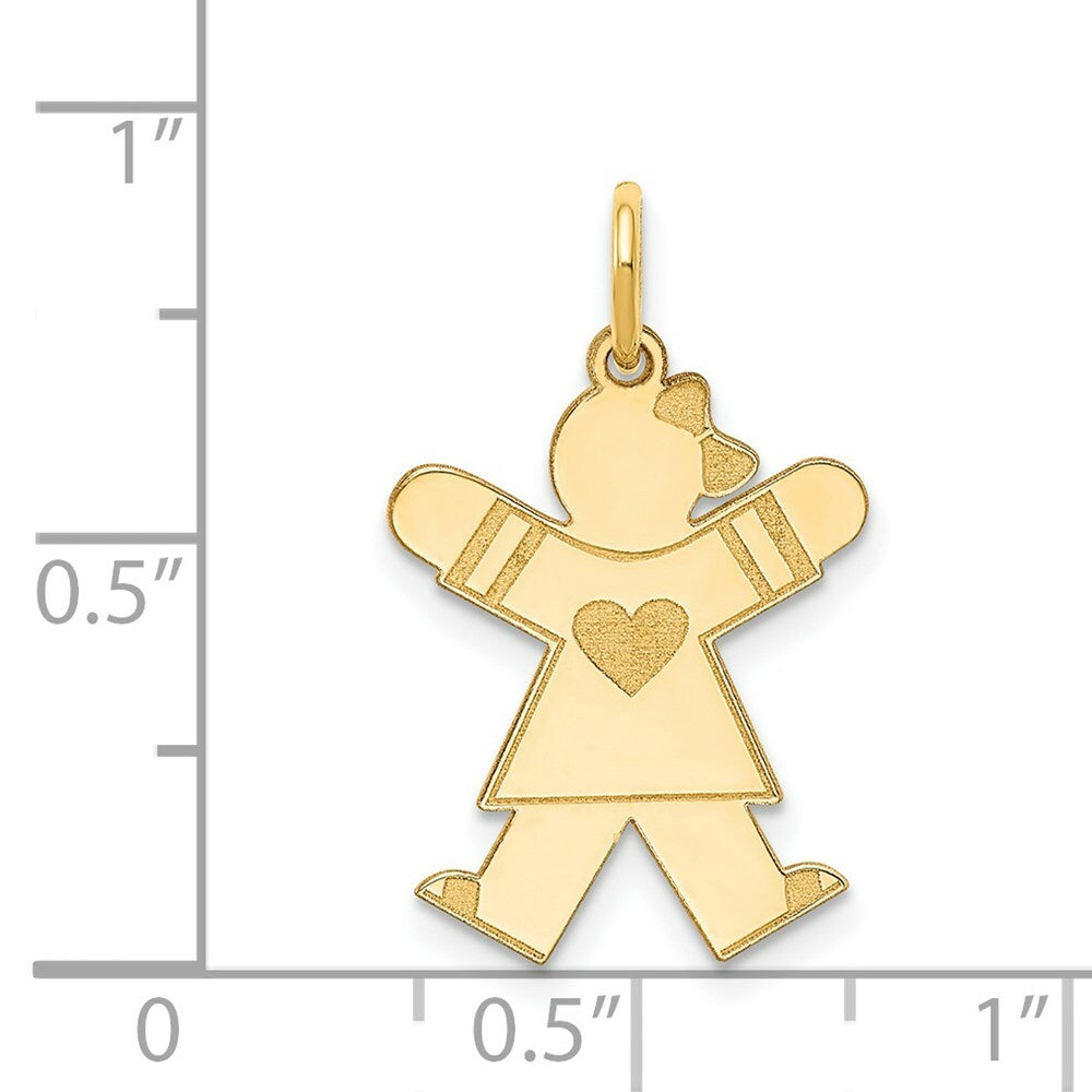 14K Yellow Gold Kid Charm Pendant