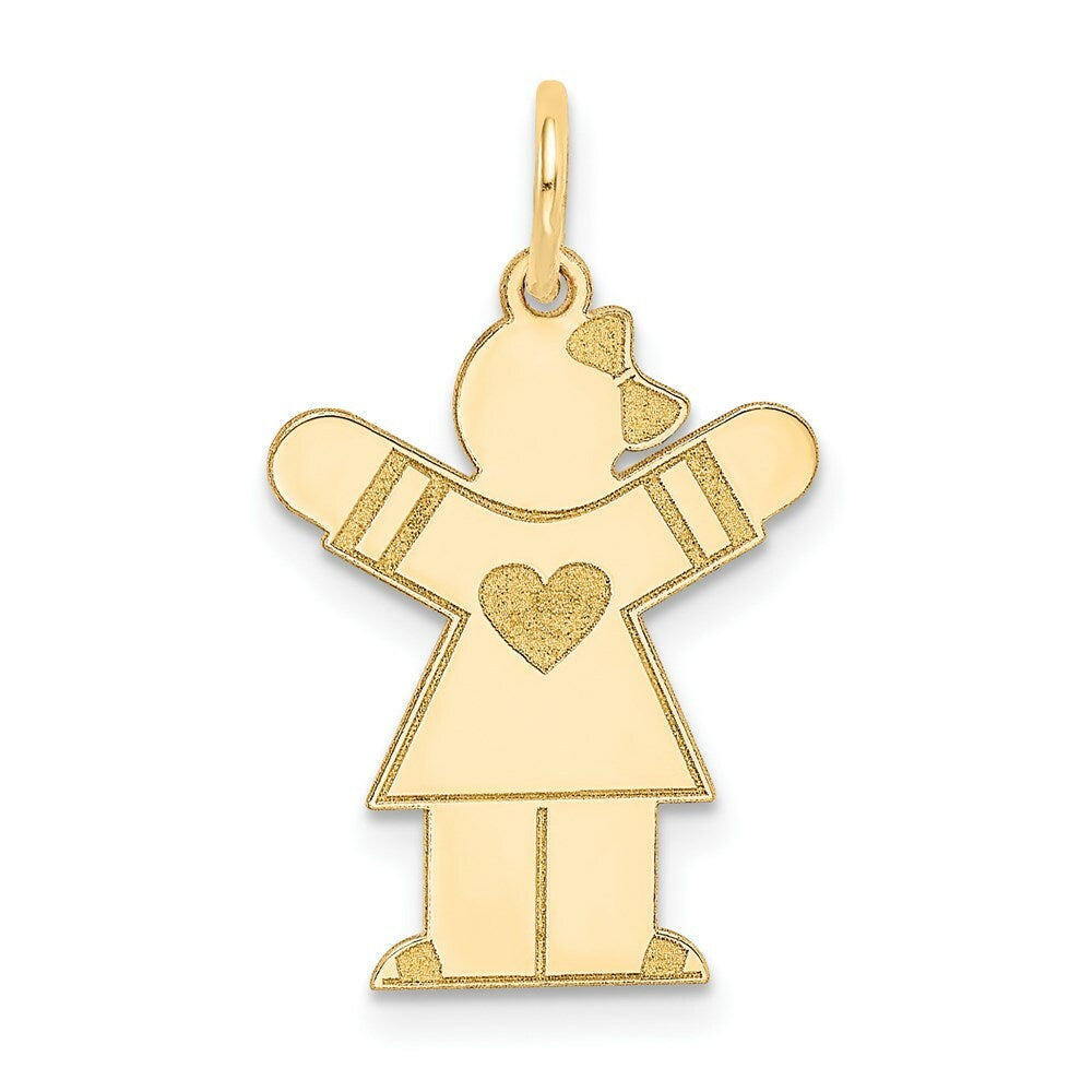 14K Yellow Gold Kid Charm Pendant