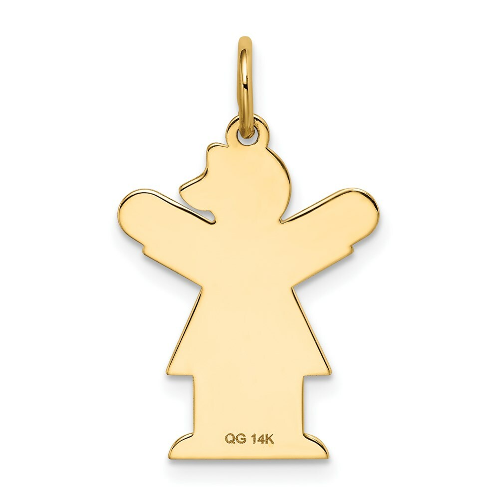 14K Yellow Gold Kid Charm Pendant