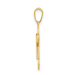 Load image into Gallery viewer, 14K Yellow Gold Girl Engravable Charm Pendant 15mm width
