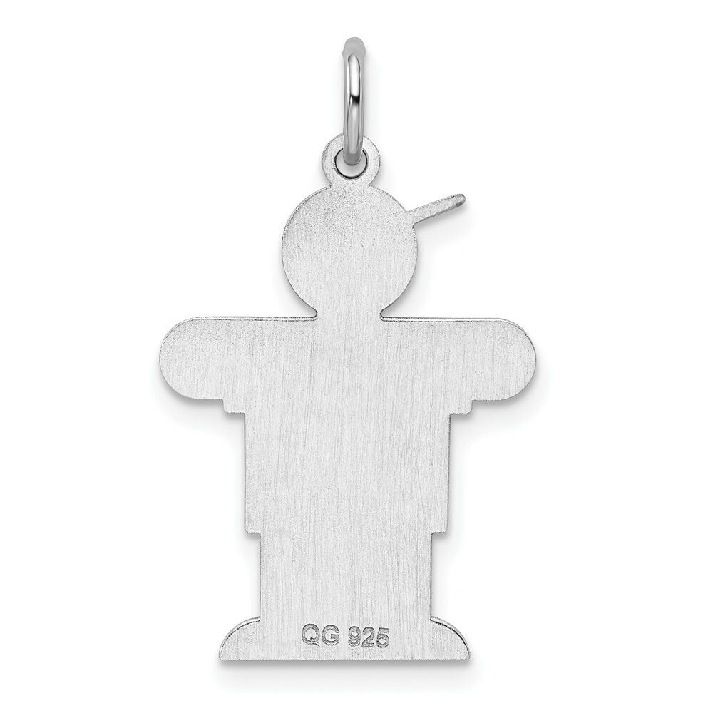 Sterling Silver Hugs Kid Charm Pendant