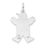 Load image into Gallery viewer, Sterling Silver Kid Charm Pendant Boy with Heart
