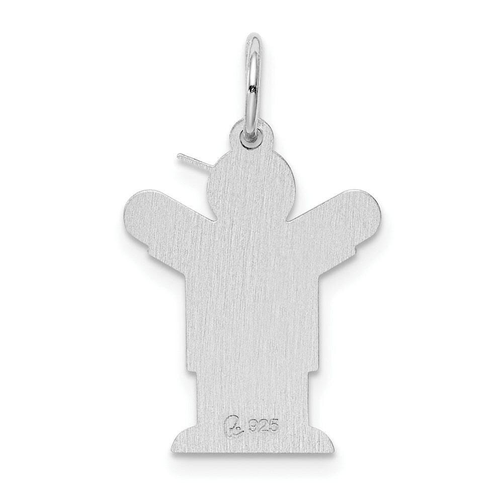 Sterling Silver Kid Charm Pendant Boy with Heart