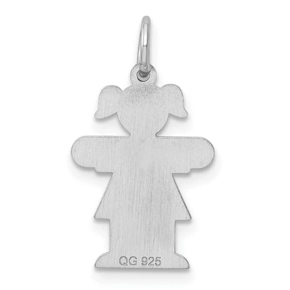 Sterling Silver Kid Charm Pendant Girl