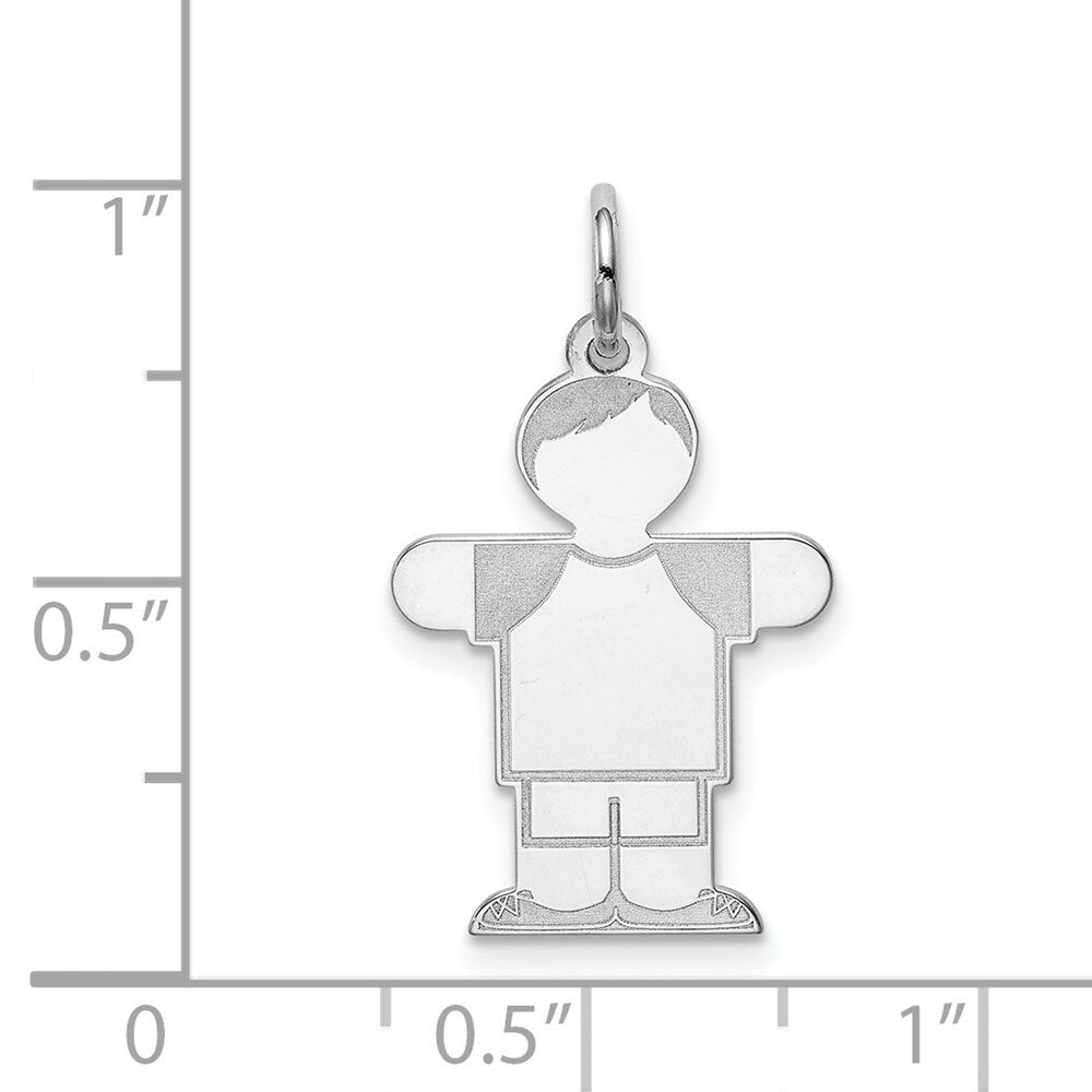 Sterling Silver Kid Charm Pendant Boy