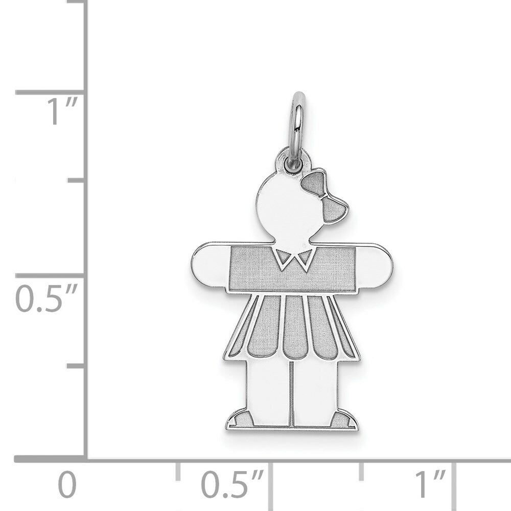 Sterling Silver Kid Charm Pendant Girl