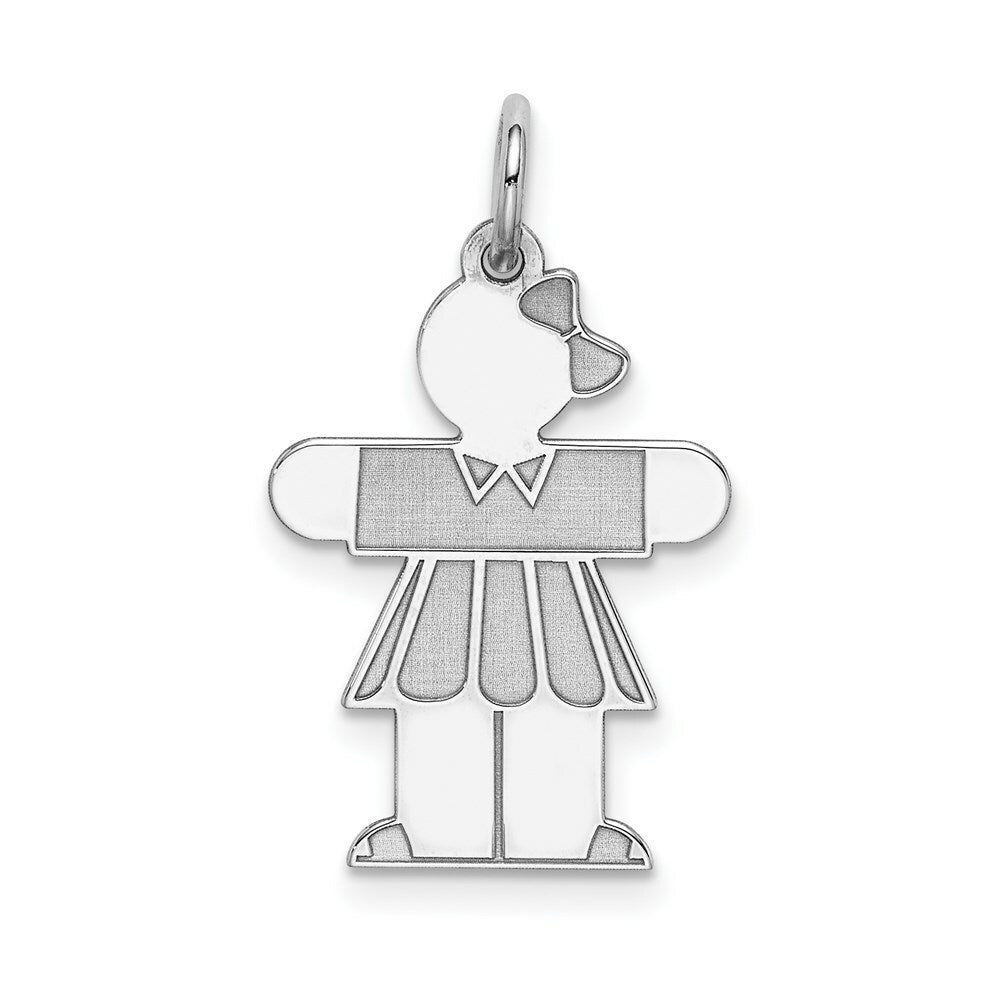 Sterling Silver Kid Charm Pendant Girl