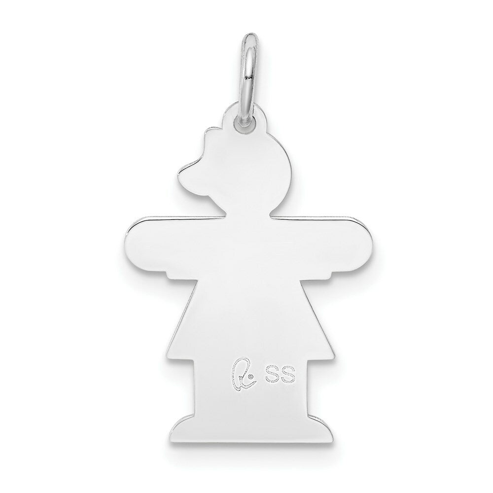 Sterling Silver Kid Charm Pendant Girl
