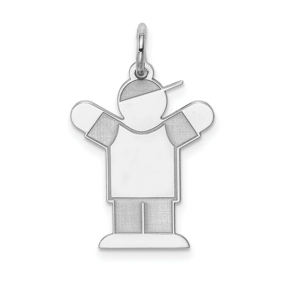 Sterling Silver Kid Charm Pendant Boy