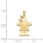 Load image into Gallery viewer, 14K Yellow Gold 0.015-Carat Diamond Girl Pendant
