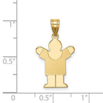 Load image into Gallery viewer, 14K Yellow Gold Solid Satin Engravable Boy Charm
