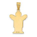 Load image into Gallery viewer, 14K Yellow Gold Solid Satin Engravable Boy Charm
