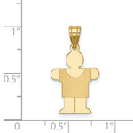 Load image into Gallery viewer, 14K Yellow Gold Solid Satin Engravable Boy Charm

