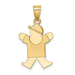 Load image into Gallery viewer, 14K Yellow Gold Solid Engravable Boy w/ Hat on Right Charm
