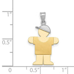 Load image into Gallery viewer, 14K Two-tone Gold Small Boy w/ Hat on Right Engravable Charm
