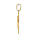 Load image into Gallery viewer, 14K Yellow Gold Girl Engravable Charm 15mm width

