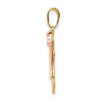 Load image into Gallery viewer, 14K Two-tone Gold Small Girl on Right Engravable Charm
