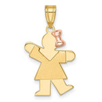 Load image into Gallery viewer, 14K Two-tone Gold Small Girl on Right Engravable Charm
