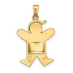 Load image into Gallery viewer, 14K Yellow Gold Puffed Boy w/Hat on Right Engravable Charm
