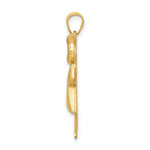 Load image into Gallery viewer, 14K Yellow Gold Puffed Girl w/Bow on Right Engravable Charm

