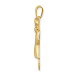 Load image into Gallery viewer, 14K Yellow Gold Puffed Girl w/Bow on Left Engravable Charm

