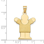 Load image into Gallery viewer, 14K Yellow Gold Solid Satin Engravable Boy Charm

