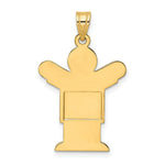 Load image into Gallery viewer, 14K Yellow Gold Solid Satin Engravable Boy Charm
