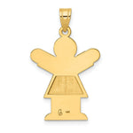 Load image into Gallery viewer, 14K Yellow Gold Girl Engravable Charm 20mm width
