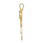Load image into Gallery viewer, 14K Two-tone Gold Large Girl w/Bow on Right Engravable Charm
