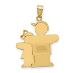 Load image into Gallery viewer, 14K Yellow Gold Big Boy &amp; Little Girl Engravable Charm Pendant
