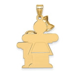 Load image into Gallery viewer, 14K Yellow Gold Big Girl &amp; Little Boy Engravable Charm Pendant
