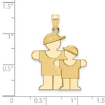 Load image into Gallery viewer, 14K Yellow Gold Big Boy &amp; Little Boy Engravable Charm Pendant

