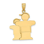 Load image into Gallery viewer, 14K Yellow Gold Big Boy &amp; Little Boy Engravable Charm Pendant
