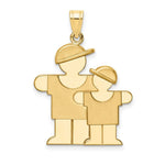 Load image into Gallery viewer, 14K Yellow Gold Big Boy &amp; Little Boy Engravable Charm Pendant
