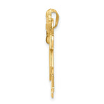Load image into Gallery viewer, 14K Yellow Gold Solid Engravable Large Double Girls with Bows Charm
