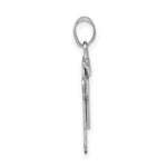 Load image into Gallery viewer, 14K White Gold Small Boy w/Hat on Right Engravable Charm Pendant
